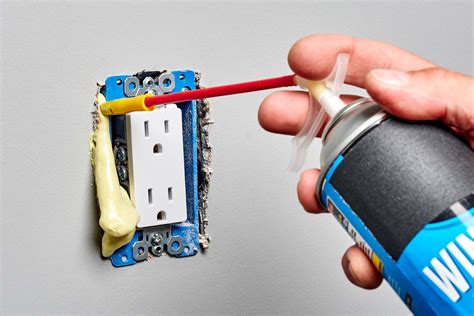 how to insulate electrical outlet box|sealing electrical outlets spray foam.